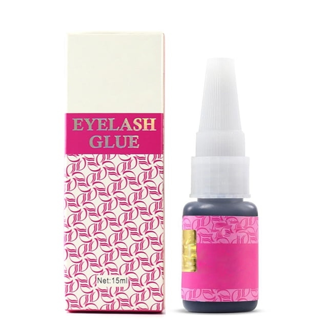 Pegamento para extensiones de pestañas de fijación fuerte y secado rápido, color negro, 15 ml, pestañas de larga duración