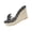 Black#1, variant on Polka Dot Bow Wedge Sandals for Women High Heel Platform Slide Sandals Summer Beach Shoes Vacation