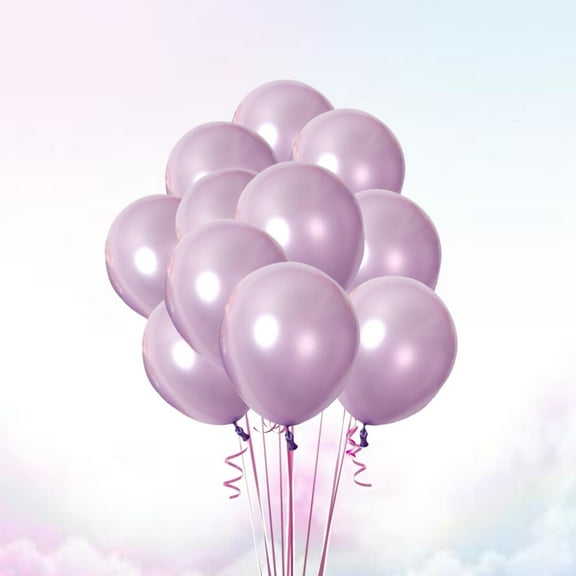KONTONTY  20 Pcs Purple Latex Balloon Special Occasion Decorations Shining Balloons
