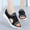 Black, variant on EQWLJWE Guess Sandals for Women Mesh Wedges Sandals Open Toe Breathable Comfort Hollow Out Casual Lightweight Sandals for Photoshot