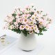 thumbnail image 1 of Flores artificiales rojas, blancas, amarillas, rosas y naranjas | Flores artificiales de plástico para decoración del hogar | Ramo decorativo de 31 cm para uso en interiores y exteriores, 1 of 6
