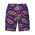 thumbnail image 5 of Rocae Carnival Masks and Beads for Men's Swim Trunks Quick Dry With Two Side Pockets and One Lined Patch Pocket3X-Large, 5 of 9