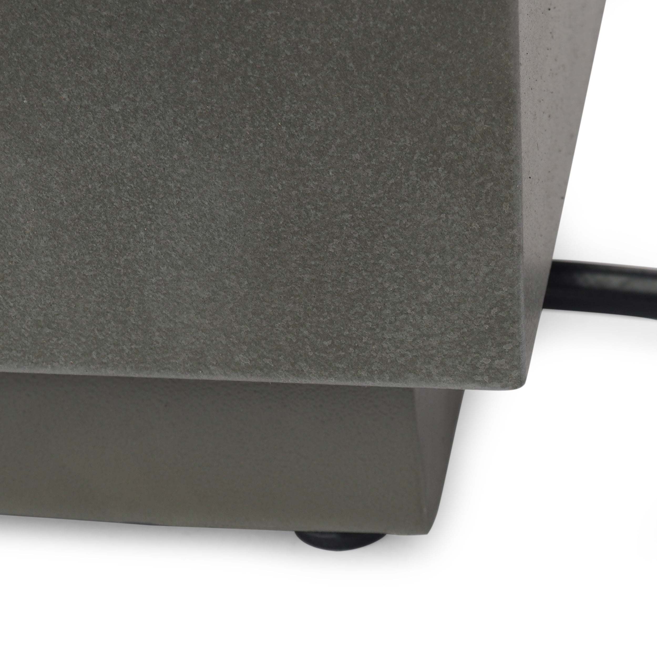 Jasmine Outdoor 50,000 BTU Square Fire Pit (No Tank Holder), Concrete Finish