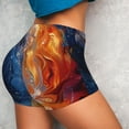 thumbnail image 4 of Balery Galactic Dog Swirls Art Pantalones cortos de entrenamiento estampados para mujer, sin costuras, ajustados, para gimnasio, yoga, correr, deportes, ejercicio activo, fitness.-Medium, 4 of 8