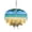 Light Blue Dark Green Light Beige, variant on Outdoor Tablecloth with Umbrella Hole, Summer Beach Coastal Spillproof Waterproof Outdoor Table Cover, Blue Sea Ocean Landscape Hawaii Patio Tablecloths for Party Picnic Camping, Rectangle 54"x80"