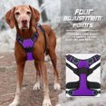 thumbnail image 3 of BARKBAY No Pull Dog Harness for Large Dogs with 2 Metal Leash Clips Reflective and Easy Control Handle for Walking Training Running Purple,XL, 3 of 9