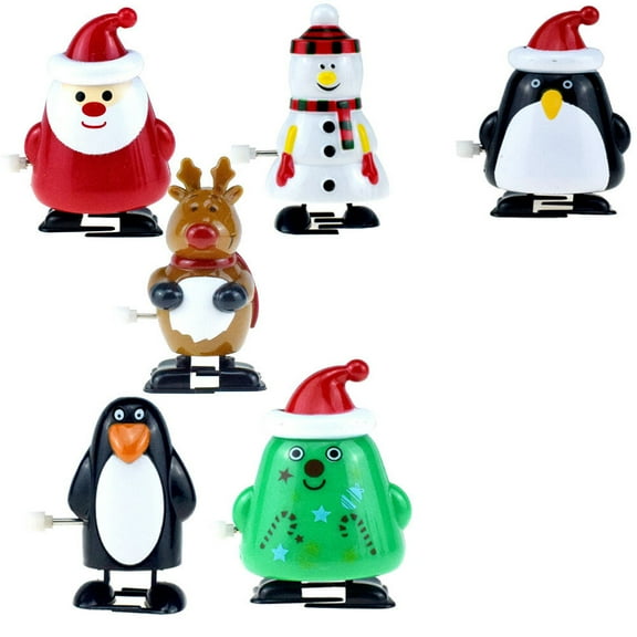 Gymnture christmas 6PCS Christmas Clockwork Wind-Up Toys for Holiday Party Favors