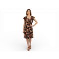 thumbnail image 1 of Chemin de Moda Robe Midi à Fleurs pour Femme à Manches Volantées, Robe d'Été à Encolure Carrée, 1 of 1