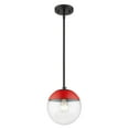 thumbnail image 4 of Golden Lighting 3219-S-Red Dixon 1 Light 8" Wide Mini Pendant - Black, 4 of 5