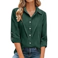 thumbnail image 2 of Button Down Shirts For Women Peasant Blouse Womens Gauze Tops Linen Long Sleeve Shirt Women Flowy Tops For Women Loose Fit Tee Shirt Women Gauze Tunic Tops For Women Gauze Shirts For Women, 2 of 8