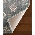 thumbnail image 4 of TOWN & COUNTRY LUXE Livie Forever Vintage Everwash® Washable Multi-Use Decorative Rug, Kitchen Rug, Low-Profile Door Mat, Bedroom Rug and Dorm Room Rug with Non-Slip Backing, Grey/Rose Pink, 24"x40", 4 of 7