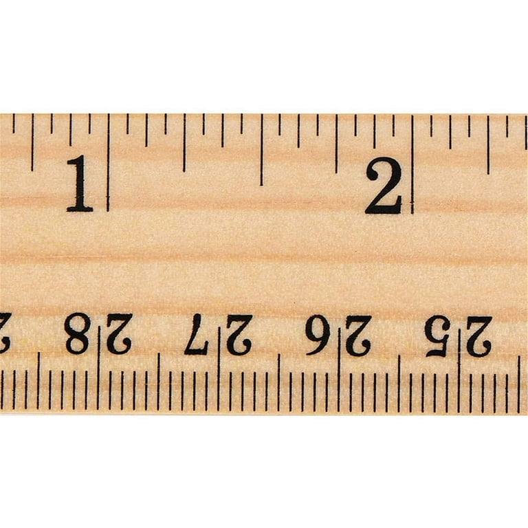QTY 1 12 Long Wood Ruler, Measuring Tool, School Ruler, Teacher