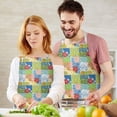 thumbnail image 3 of Pioneer Flower Floral Print Pattern Apron for Women and Men, Cotton Linen Waterproof with Pockets, Adjustable, 33x27 Inch for Kitchen, Gardening, BBQ, Salon, 3 of 6