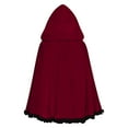 thumbnail image 6 of THDHVS shawl wraps for women,Poncho Shawl,Unisex Christmas Cape with Lace Trim and Velvet Fabric for Family Celebration Short Hooded Cloak Adds Festive Style To Your Holiday Wardrobe, 6 of 7