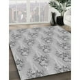 thumbnail image 3 of Ahgly Company Machine Washable Indoor Square Transitional Platinum Silver Gray Area Rugs, 6' Square, 3 of 7