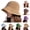 Khaki, variant on Women's Straw Sun Bucket Hat Wide Brim Packable UV Protection Travel Summer Cap for Beach UPF 50+