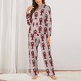 thumbnail image 2 of Fotbe Red Lobster With Claws Conjunto de Pijama de Manga Larga para Mujer con Estampado, Ropa de Dormir de 2 Piezas, Conjunto de Casa Suave y Cómodo con Bolsillos-X-Large, 2 of 7