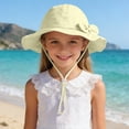 thumbnail image 5 of KPOPLK Kids Sun Hat UPF50+ Sun Protection Bucket Hat Toddler Summer Beach Play Hats with Neck Flap for Girl Boy Ages 0~6(2-5 Years,Yellow), 5 of 6