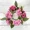 Purple, variant on 6Pcs Artificial Rose Candle Rings Wreaths Floral Decor for Candles Fake Small Candle Flower Ring Wreath