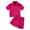 Hot Pink, variant on Diufon Toddler Boys Casual Clothes Sets Summer Cute Short Sleeve Lapel Button Down Shirts and Shorts with Pockets