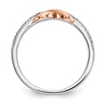 thumbnail image 3 of Fine Color Jewels 925 Sterling Silver and 10K Gold Diamond Infinity Ring Two-Tone Design for Women, 3 of 5