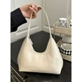 thumbnail image 6 of Deago Women's Small Crescent Shoulder Bag Patent Leather Retro Y2k Hobo Handbags Tote Underarm Clutch Purse (Beige), 6 of 8