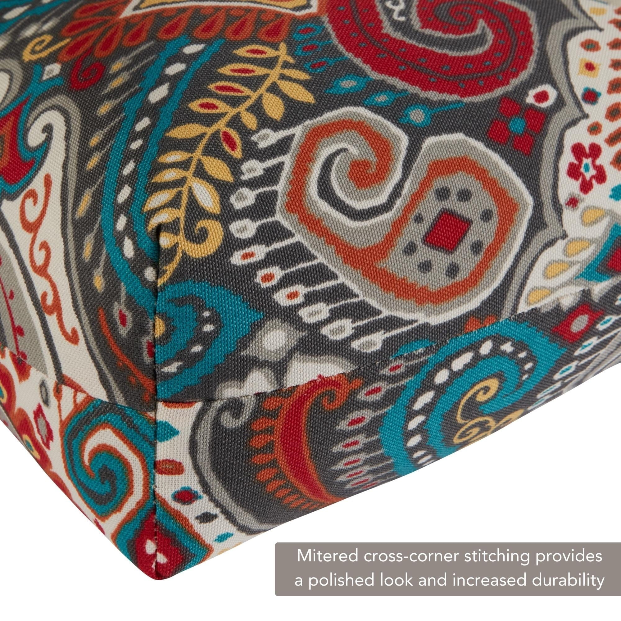 Greendale Home Fashions Outdoor Tufted 42'' x 21'' Chair Cushion, Set of 2, Asbury Park