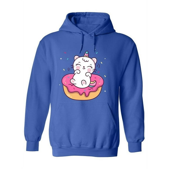 Unicorn Cat Donut  Hoodie Women -Image by Shutterstock, Female Large