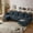 Gray-Blue, variant on Sectional Sofa Set, 110" U-Shaped Chenille Couch, 4 Seat Lounge Sleeper with Double Chaise for Living Room Green