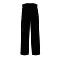 thumbnail image 6 of GXIPO Womens Corduroy Pants Straight Leg Mid Rise Waist Business Casual Fall Work Trousers Button Down Ankle Pants Black S, 6 of 8