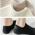 thumbnail image 2 of Lightweight Silicone Non-Slip Invisible Ankle Socks for Women - Soft Cotton Summer Essentials (One Size, 5 Pairs), 2 of 7