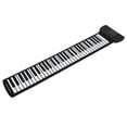 thumbnail image 3 of Piano eléctrico de mano de 61 teclas, plegable, de silicona, recargable, instrumento musical, 3 of 14