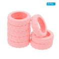 thumbnail image 3 of Unique Bargains Housse de Roues de Valise, Ensemble de 8 Housses en Silicone pour Roues de Bagage Cabine, Housses de Roues de Valise, Rose, 3 of 7