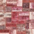thumbnail image 1 of Ahgly Company Machine Washable Indoor Square Abstract Grapefruit Red Area Rugs, 5' Square, 1 of 7