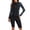 rtim310#- Black, variant on Women Surfing Rash Guard Bathing Suit Graphic Long Sleeve Swimsuit Upf 50+ Colorblock Print 3 Piece Set Tank Top Zipper Shirt Jacket Coat With Half Pants,Black,SIZE 2XL