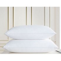 Twin Ducks "Valencia" Down Alternative Pillow, Queen Size (20" x 30"), 45 ounce Fill, White, 300 Thread Count Cotton Shell