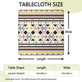 thumbnail image 2 of Washable Boho Floral Square Tablecloth 34x34 Inch with Elastic Hem for Various Table Settings, 2 of 6