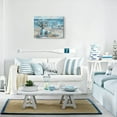 thumbnail image 2 of Beach Theme Bathroom Decor Floral Wall Art Ocean Blue Flower Pictures Canvas Wall Decor Modern Coastal Seascape Print Painting Framed Artwork for Bedroom Living Room Kitchen Office 12"x16", 2 of 6