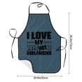 thumbnail image 3 of I Love My Psychotic Girlfriend Apron, Inspirational Gifts for Men Women, Funny Apron, Chef Bib with Pockets, Waterproof Work Apron for BBQ Kitchen Crafting Gardening, 3 of 9