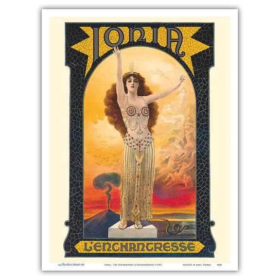 Ionia - The Enchantress (L'Enchantresse) - Vintage Magic Poster c.1911 - Master Art Print (Unframed) 9in x 12in