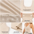 thumbnail image 5 of Women's Ribbed Racerback Tank Tops, Soft Stretchy Sleeveless Scoop Neck Notch Cropped Tops for Yoga Workout Daily Wear, 5 of 6