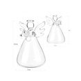 thumbnail image 2 of Hanging Clear Glass Vase Plants Planter Angel Shape Vase Desktop Flower Hydroponic Bottle Home Decor, 2 of 5
