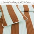 thumbnail image 3 of Cozy Line Home Fashions Cozy Line Joslyn Stripe Reversible Cotton Quilt Bedding Set King, 3 of 4