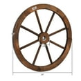 thumbnail image 3 of VINGLI 24" Decorative Wooden Wheel (Set of 2), Vintage Old Western Style Wall Hanging Wood Wagon Wheel, 3 of 8