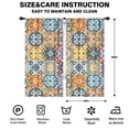thumbnail image 2 of Blackout Kids Curtains,Blue Boho Bohemia Floral Geometric Pattern Childrens Insulated Curtains Set Of 2,Bedroom Essentials,Toddler Room Decor 42x84in(106x213cm), 2 of 5