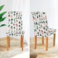 thumbnail image 3 of Yayeee 2 Pack Dining Chair Covers Stretch Parson Chairs Slipcovers Seat Protector, Orange Christmas House, 3 of 6