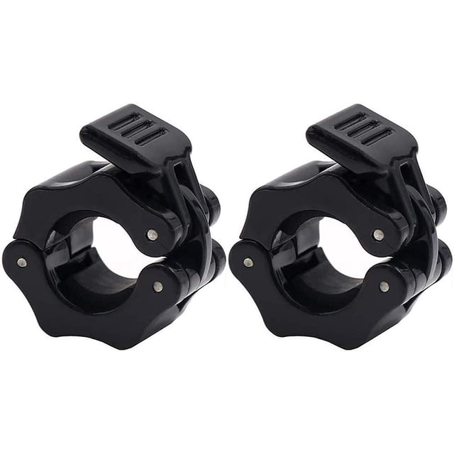 Olympic Barbell Clamps Quick Release Pair of Locking 1 inch Weight Bar Plate Multi-Colored Barbell Collars Great for Workout Weightlifting Fitness Strength Training