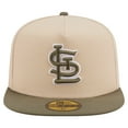 thumbnail image 2 of Men's New Era Light Beige/Olive St. Louis Cardinals Two-Tone Color Pack A-Frame 59FIFTY Fitted Hat, 2 of 5