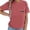 Brick Red, variant on Gyujnb Round Neck Pocket Mama Letter Floral Print Nursing Top Short Sleeve Loose Casual Soft Maternity Basic Top For Women,S