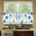 thumbnail image 4 of Yayeee Kitchen Curtains Set of 2 Light Filtering 57"x24" Over Sink Window Panels, Simple Cartoon Snowmen, 4 of 7